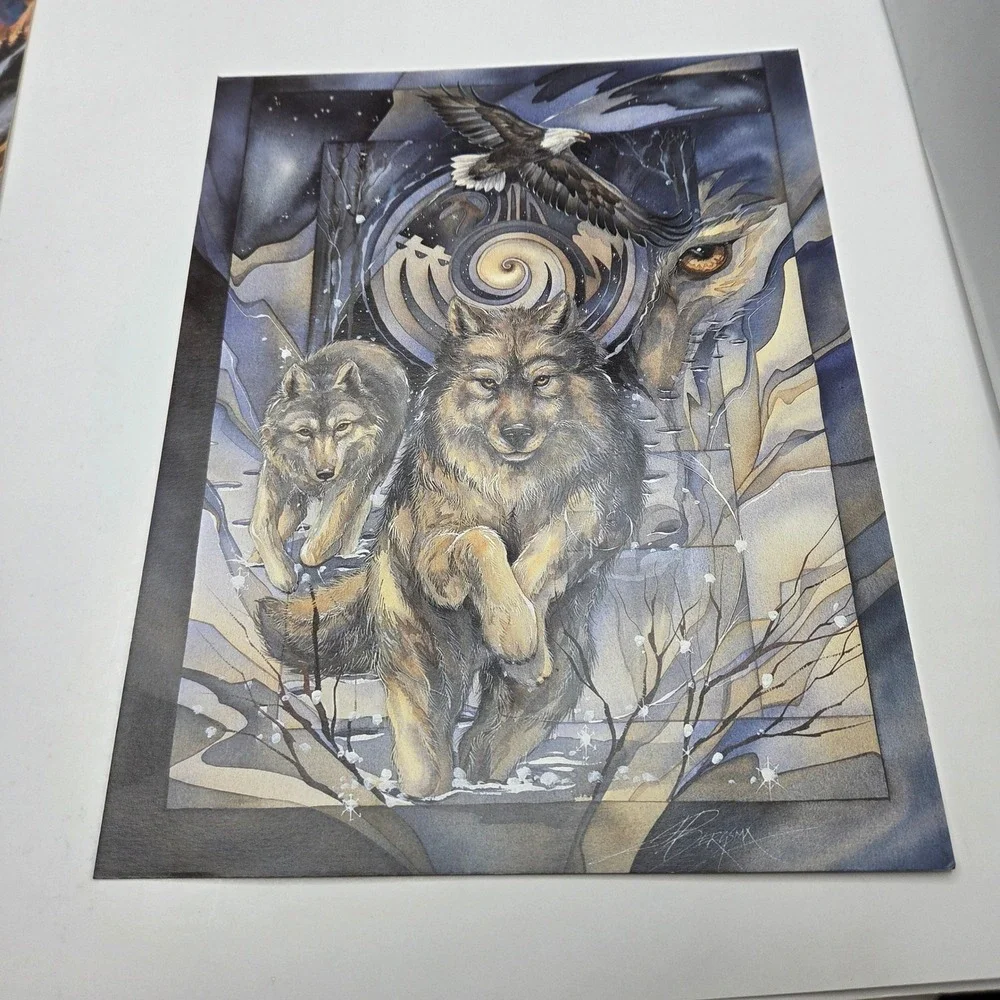 Leanin Tree Greeting Cards Lot 7 Native American Art 8.5x11 David Penfound